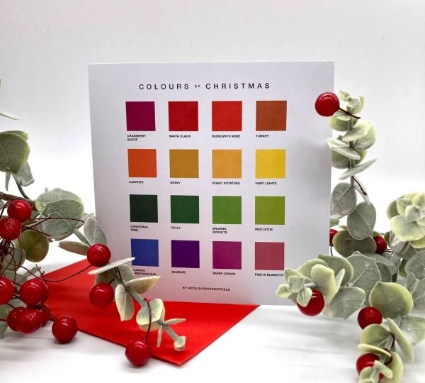 Colours Of Christmas Greetings Card