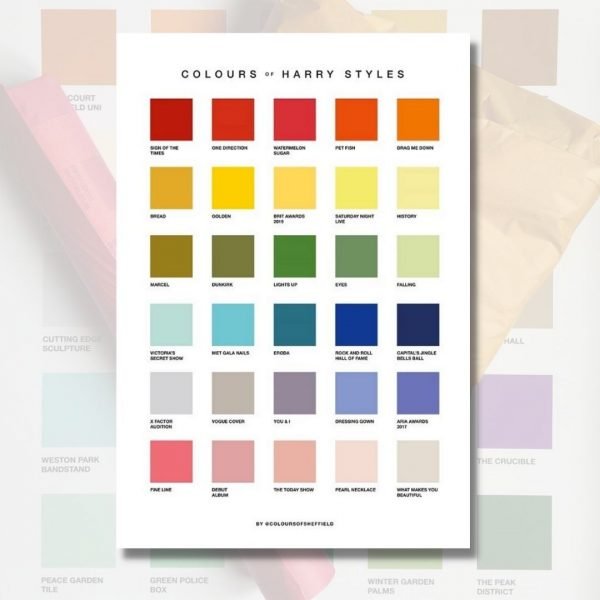 Colours Of Harry Styles Print