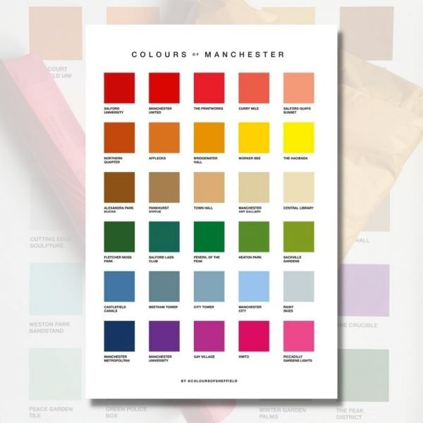 Colours Of Manchester Print