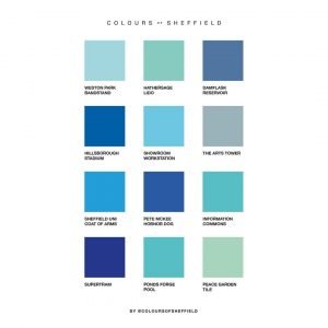 Spectrum Colours Of Sheffield Print Blue