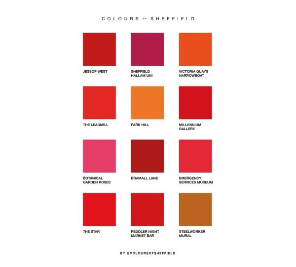 Spectrum Colours Of Sheffield Print Red